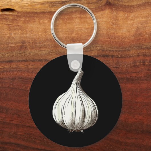 Garlic Lazy Easy Funny Matching Halloween Costume Sleutelhanger (Voorkant)