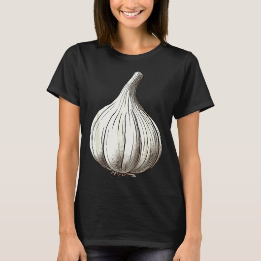 Garlic Lazy Easy Funny Matching Halloween Costume  T-shirt (Voorkant)
