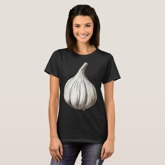 Garlic Lazy Easy Funny Matching Halloween Costume  T-shirt (Voorkant volledig)