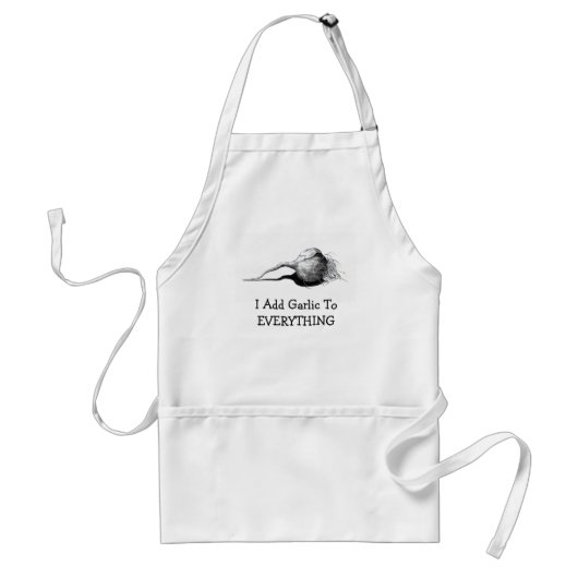 GARLIC: PENCIL REALISME: APRON STANDAARD SCHORT (Voorkant)