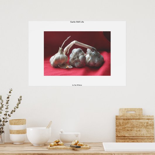 Garlic still poster (Keuken)