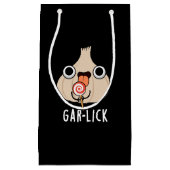 Garlick Funny Garlic Herb Pun Dark BG Klein Cadeauzakje (Voorkant)