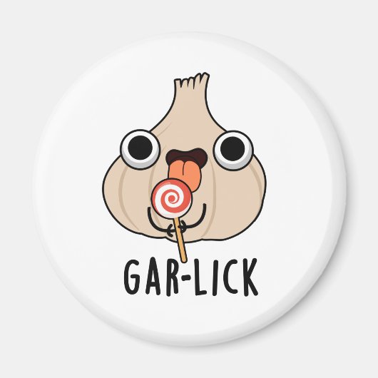 Garlick Funny Garlic Herb Pun Magneet (Voorkant)