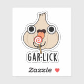 Garlick Funny Garlic Herb Pun Sticker (Vel)