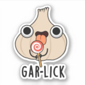 Garlick Funny Garlic Herb Pun Sticker (Voorkant)