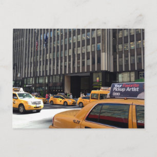 Garment District Taxi Yellow Cab New York City NYC Briefkaart