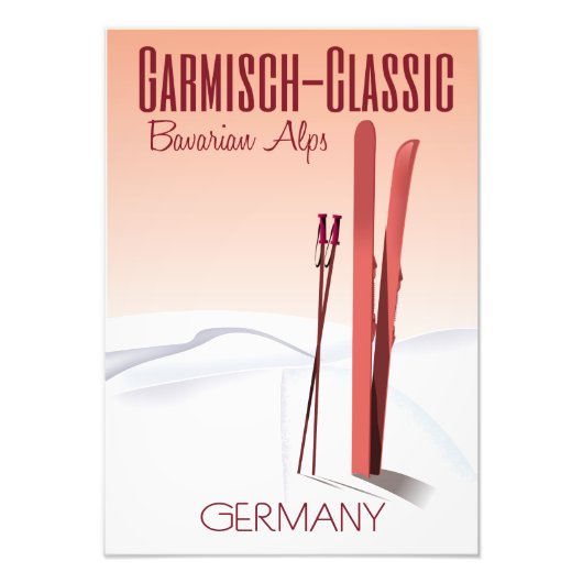 Garmisch Classic, Beierse Alps Ski poster (Voorkant)