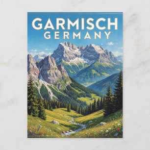 Garmisch Duitsland Beierse Alpen Landschap Briefkaart