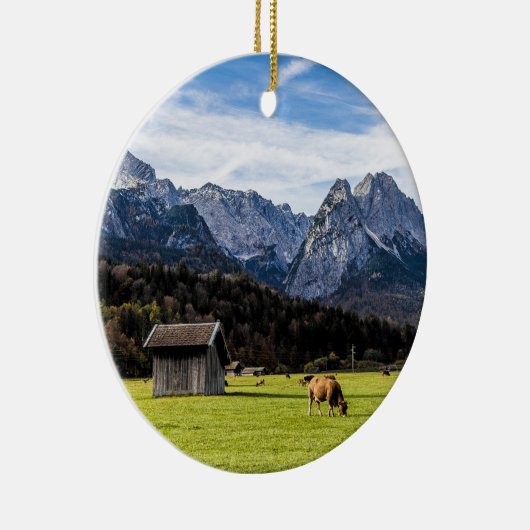 Garmisch Partenkirchen Alps Beieren Duitsland Keramisch Ornament (Rechts)