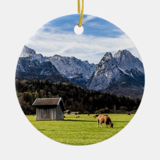 Garmisch Partenkirchen Alps Beieren Duitsland Keramisch Ornament (Voorkant)