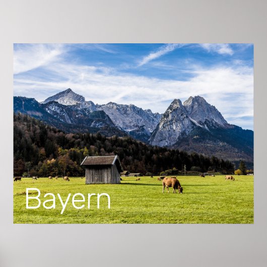 Garmisch Partenkirchen Alps Beieren Duitsland Poster (Voorkant)