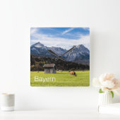 Garmisch Partenkirchen Alps Beieren Duitsland Vierkante Klok (Huis)