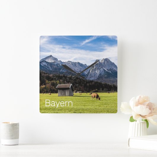 Garmisch Partenkirchen Alps Beieren Duitsland Vierkante Klok (Huis)