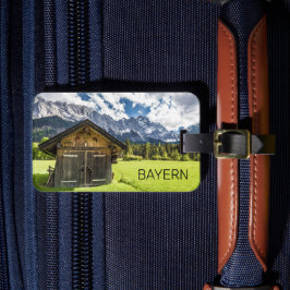 Garmisch Partenkirchen Bavaria Alpen Panorama Bagagelabel