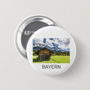 Garmisch Partenkirchen Bavaria Alpen Panorama Ronde Button 5,7 Cm