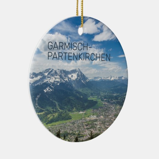 Garmisch-Partenkirchen Beieren Alps Panorama Gift Keramisch Ornament (Rechts)
