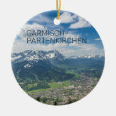 Garmisch-Partenkirchen Beieren Alps Panorama Gift Keramisch Ornament (Voorkant)