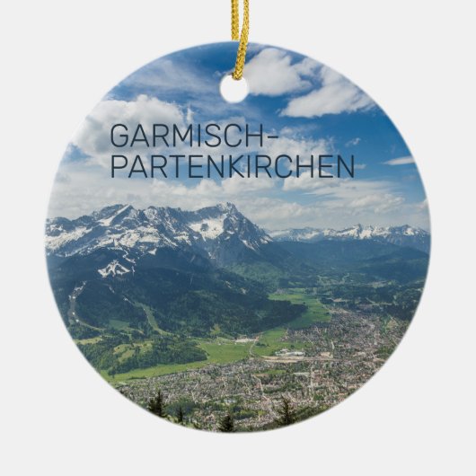 Garmisch-Partenkirchen Beieren Alps Panorama Gift Keramisch Ornament (Voorkant)