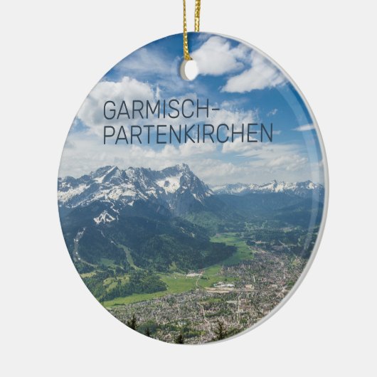 Garmisch-Partenkirchen Beieren Alps Panorama Gift Keramisch Ornament (Links)