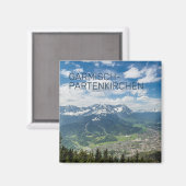 Garmisch-Partenkirchen Beieren Alps Panorama Gift Magneet (Voorkant / Achterkant)