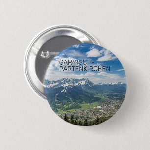 Garmisch-Partenkirchen Beieren Alps Panorama Gift Ronde Button 5,7 Cm