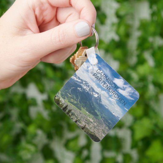 Garmisch-Partenkirchen Beieren Alps Panorama Gift Sleutelhanger (Hand)