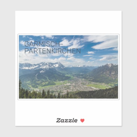 Garmisch-Partenkirchen Beieren Alps Panorama Gift Sticker (Vel)