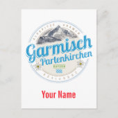 Garmisch Partenkirchen Beieren Vintage Alps Feestdagenkaart (Voorkant)