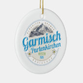 Garmisch Partenkirchen Beieren Vintage Alps Keramisch Ornament (Rechts)