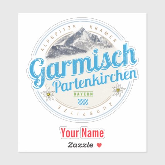 Garmisch Partenkirchen Beieren Vintage Alps Sticker (Vel)