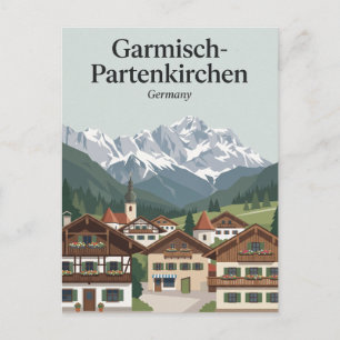 Garmisch-Partenkirchen, Duitsland Briefkaart