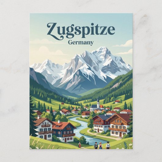 Garmisch-Partenkirchen Duitsland Briefkaart (Voorkant)