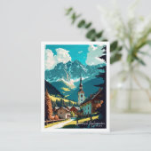 Garmisch Partenkirchen Duitsland vintage reizen Briefkaart (Staand voorkant)