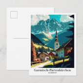 Garmisch-Partenkirchen Vintage Travel Portrait Briefkaart (Voorkant / Achterkant)
