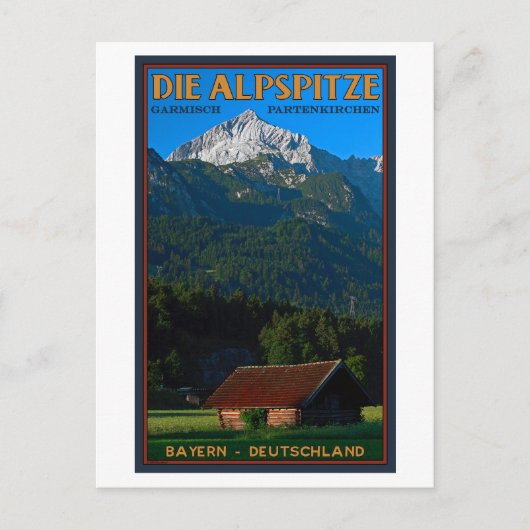 Garmisch - The Alpspitze Briefkaart (Voorkant)