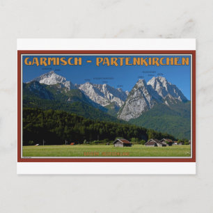 Garmisch - The Zugspitze and Alpspitze Briefkaart