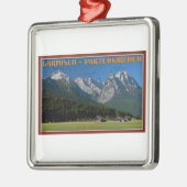 Garmisch - The Zugspitze and Alpspitze Metalen Ornament (Links)
