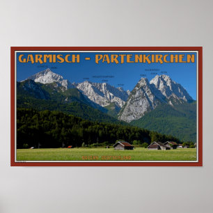 Garmisch - The Zugspitze and Alpspitze Poster