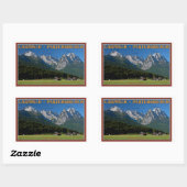 Garmisch - The Zugspitze and Alpspitze Rechthoekige Sticker (Vel)