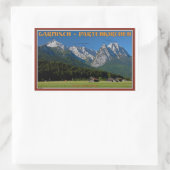 Garmisch - The Zugspitze and Alpspitze Rechthoekige Sticker (Tas)