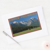 Garmisch - The Zugspitze and Alpspitze Rechthoekige Sticker (Envelop)