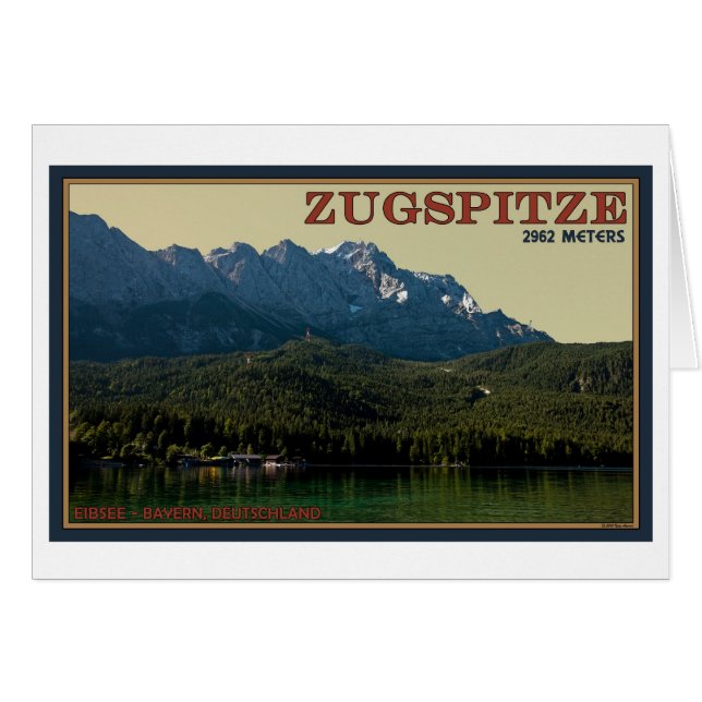 Garmisch - Zugspitze boven de Eibsee (Voorkant Horizontaal)