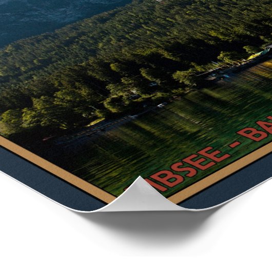 Garmisch - Zugspitze boven de Eibsee Poster (Hoek)