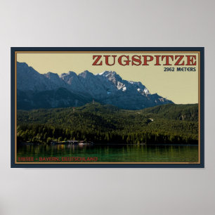 Garmisch - Zugspitze boven de Eibsee Poster