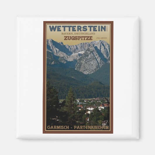 Garmisch - Zugspitze boven de stad Magneet (Voorkant)