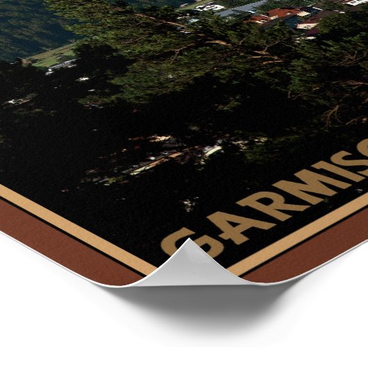 Garmisch - Zugspitze boven de stad Poster (Hoek)