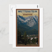 Garmisch - Zugspitze boven Stad Briefkaart (Voorkant / Achterkant)