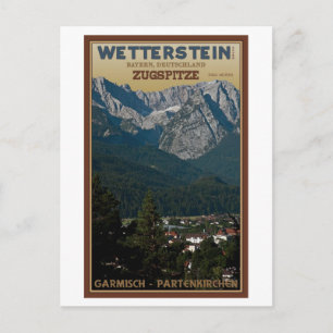 Garmisch - Zugspitze boven Stad Briefkaart