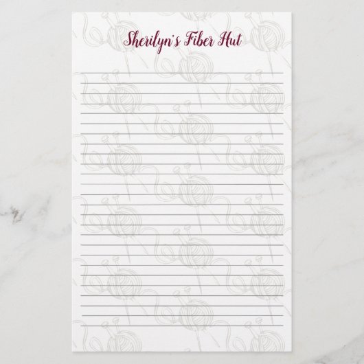 Garn Knitting Fibre Arts Business Crafter Paper (Voorkant)