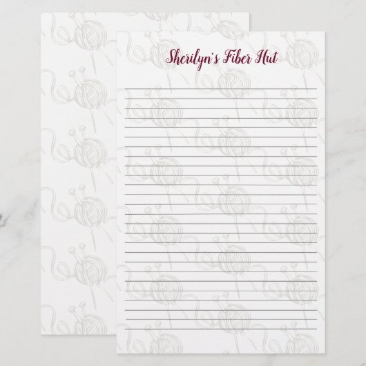 Garn Knitting Fibre Arts Business Crafter Paper (Voorkant / Achterkant)